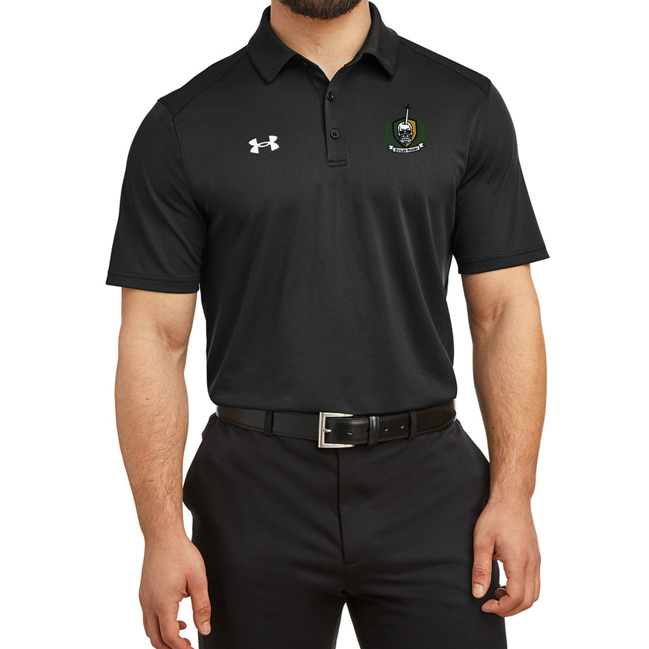 Exiles RFC Tech Polo Shirt - Breathable Quick-Dry Performance Polo for Men - Perfect for Rugby, Golf, and Casual Wear