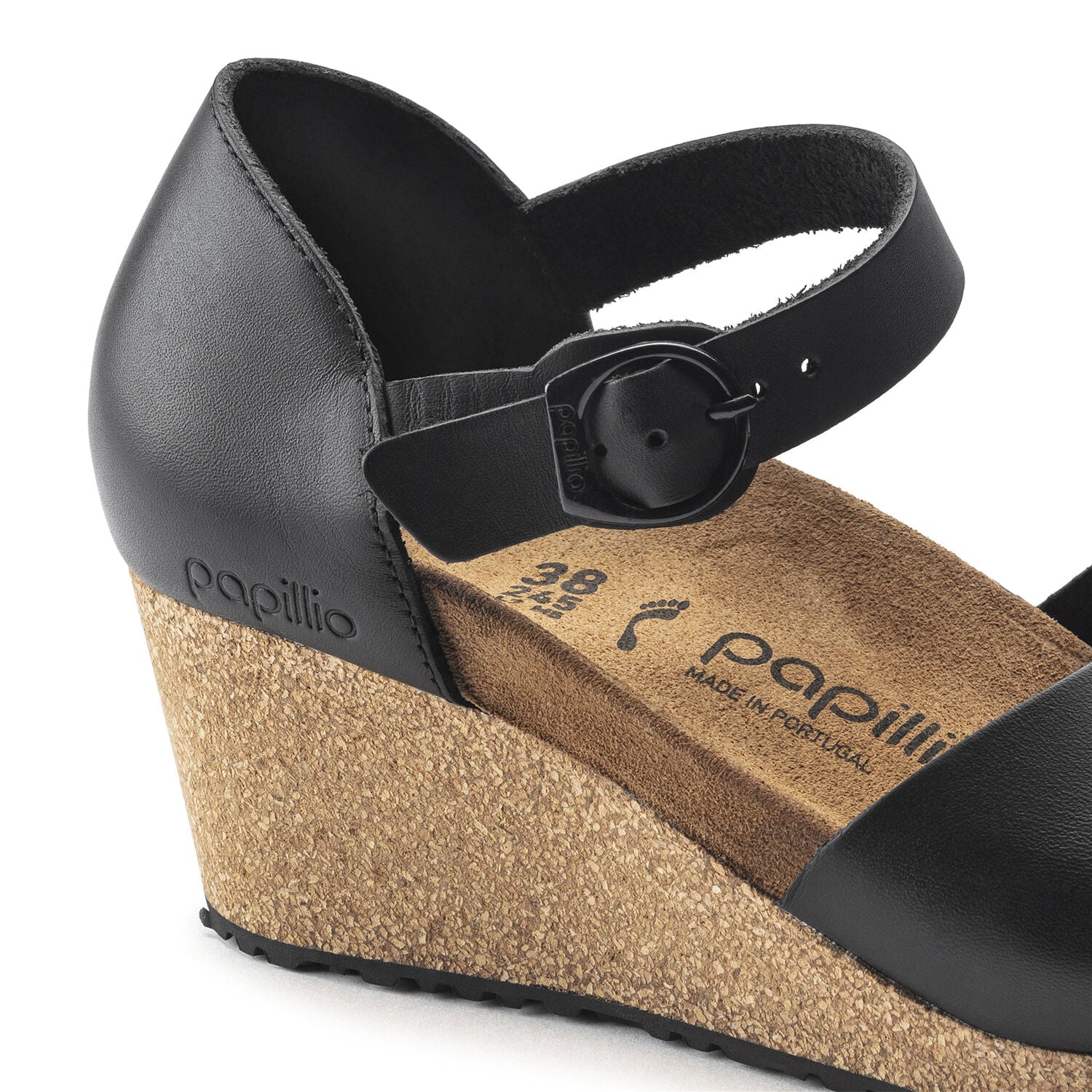 Birkenstock Mary Ring Buckle Leather Sandals for Women - Black Comfortable Adjustable Straps - Perfect for Summer, Beach, and Casual Outings
