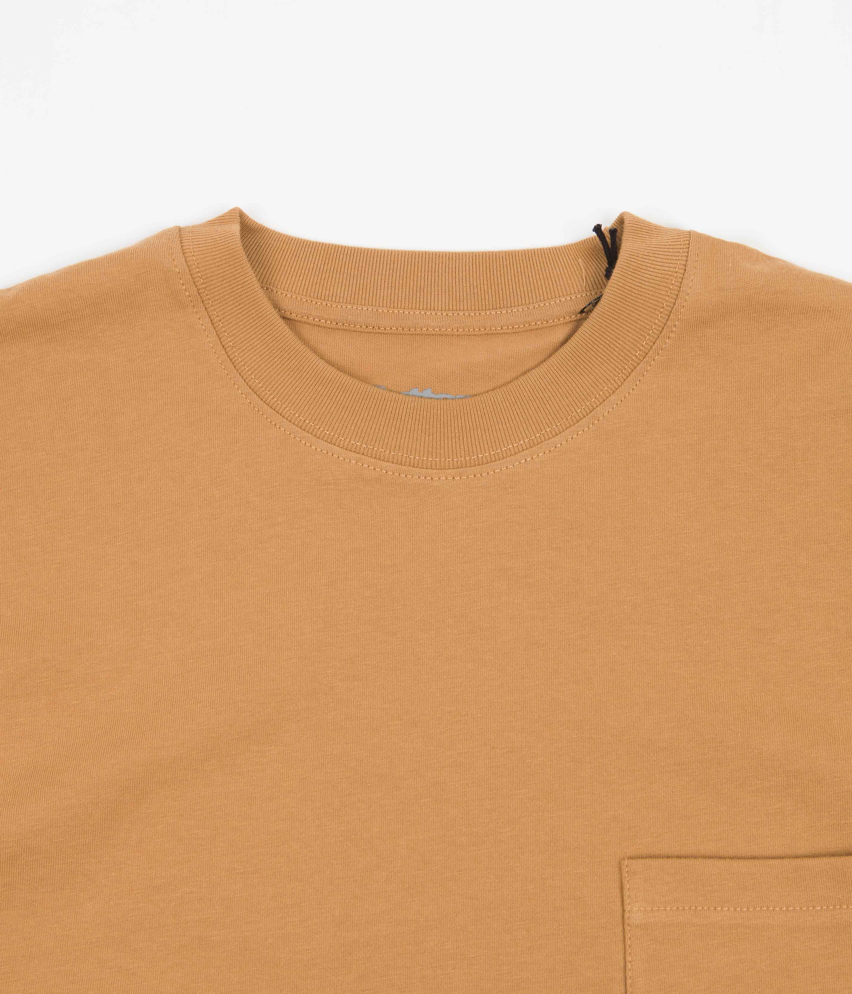 Butter Goods Organic Eco-Friendly Pocket T-Shirt for Men - Soft Sandalwood Color - Perfect for Casual Wear & Outdoor Activities
