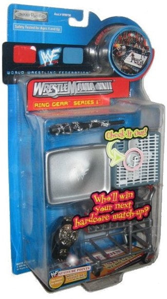2000 WWF Jakks Pacific Ring Gear Series 1 Wrestling Action Figure - Collectible Wrestling Toys for Hardcore Match Battles | Perfect for WWE Fans & Collectors
