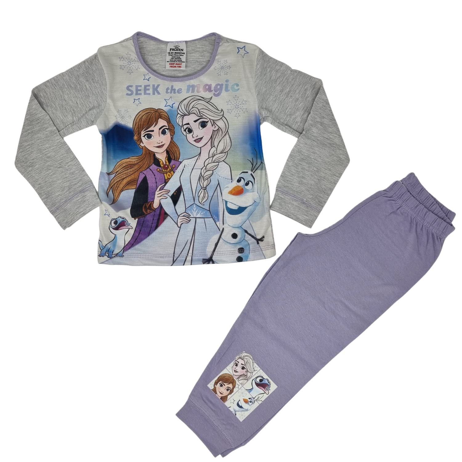 Disney Frozen 2 Seek The Magic Pajamas for Kids - Soft & Comfortable Sleepwear for Boys & Girls Ages 18 Months to 5 Years - Perfect for Bedtime, Sleepovers & Movie Nights