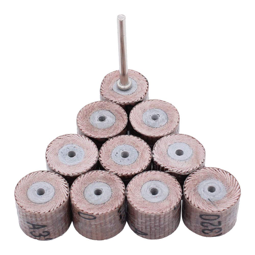 10pcs 8mm Sanding Flap Discs with 1 Free Bonus - 80 Grit Abrasive Grinding Wheels for Rotary Tools - Perfect for Metal Polishing, Wood Sanding & DIY Projects