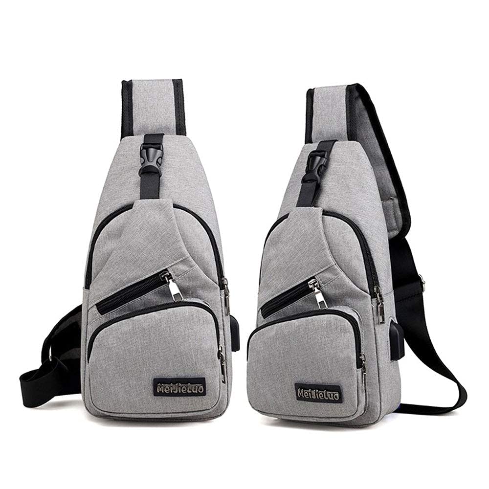 Lightweight Travel Gym Bike Sling Bag with USB Charging Port - Waterproof Shoulder Backpack for Men & Women - Perfect for Cycling, Workout, Hiking & Daily Commute
