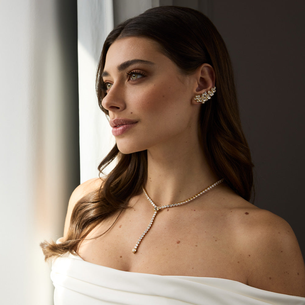 Crystal Stay Together Earrings - Elegant Matching Jewelry for Couples, Best Friends & Sisters - Perfect for Anniversaries, Weddings & Special Occasions