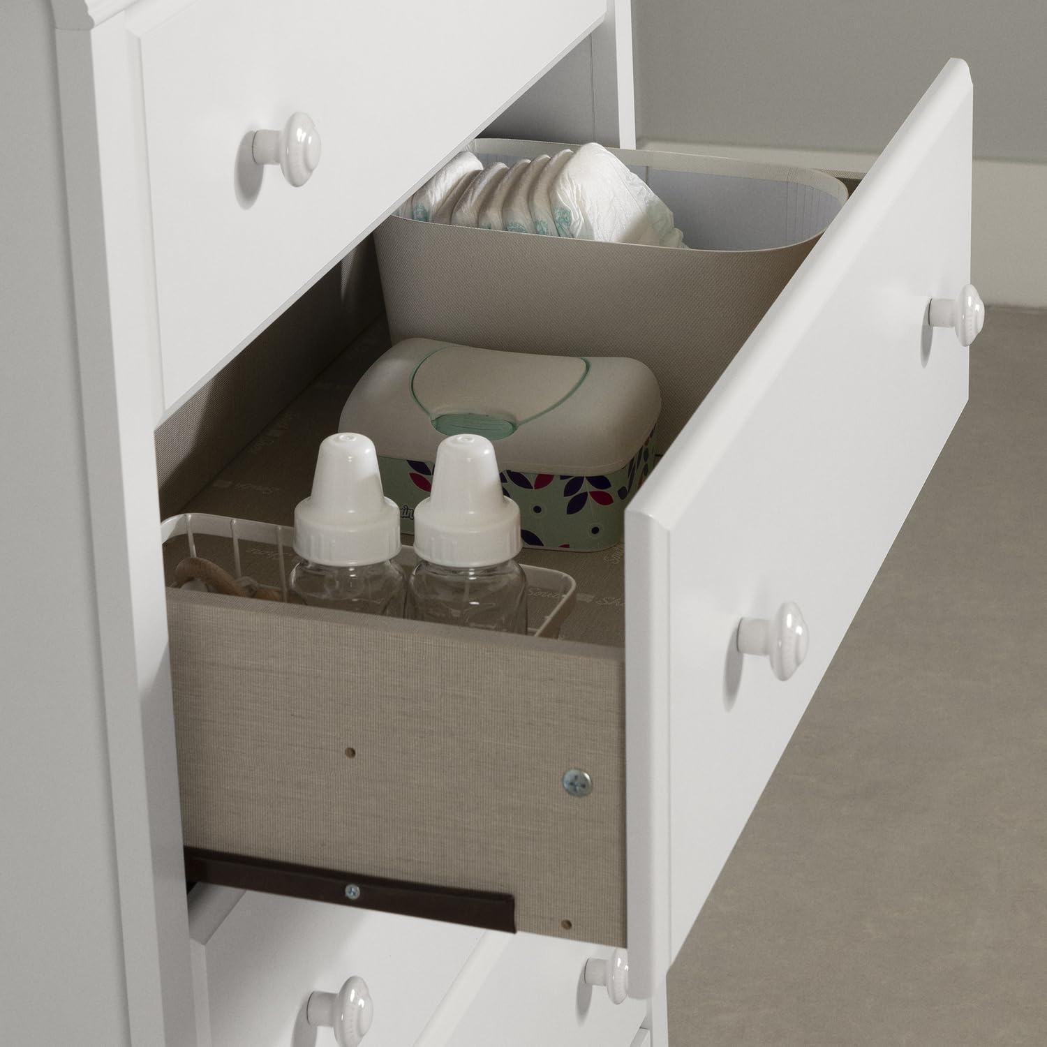South Shore Cotton Candy 4-Drawer Dresser - Pure White Coastal Bedroom Storage Chest for Kids & Teens | Perfect for Bedroom, Nursery, or Dorm Organization