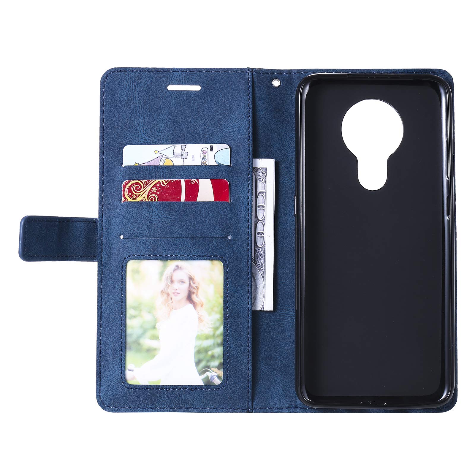 Premium Nokia 5.3 Case (2020 Model TA-1223/TA-1227/TA-1229/TA-1234) - Flip PU Leather Protective Cover with Card Slots in Blue | Perfect for Daily Use, Travel & Business Meetings