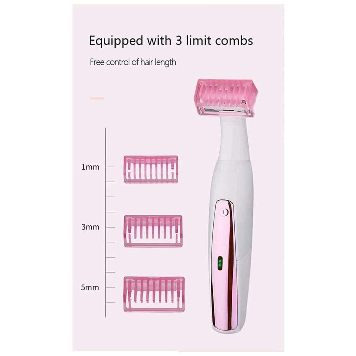Best Women's Electric Shaver for Sensitive Skin - Cordless Rechargeable Wet/Dry Bikini Trimmer with Pop-Up Detailer | Smooth Shaving for Legs, Underarms & Bikini Area at Home or Travel