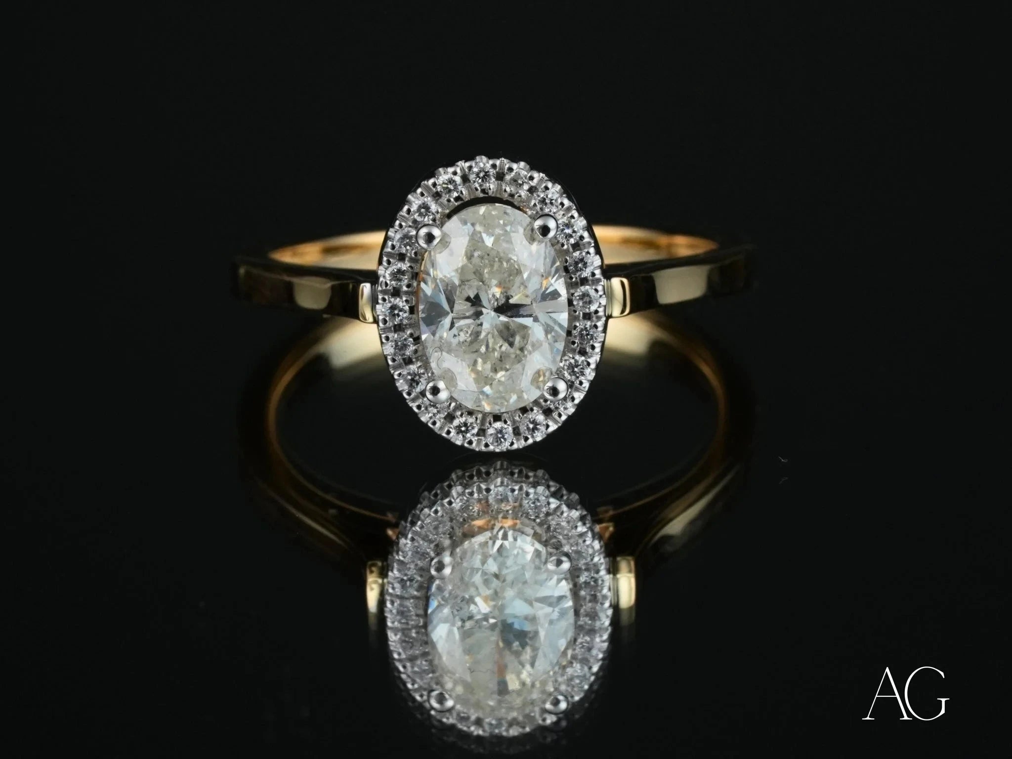 Eternal Halo Engagement Ring - 14K White Gold Diamond Wedding Band for Women | Perfect Proposal, Anniversary & Bridal Jewelry Gift