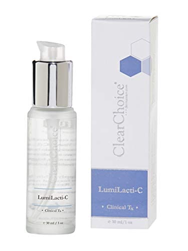 Clear Choice LumiLacti-C Brightening Serum - Vitamin C Facial Treatment for Dark Spots & Uneven Skin Tone | Anti-Aging & Glowing Skin Care | Day & Night Use for All Skin Types