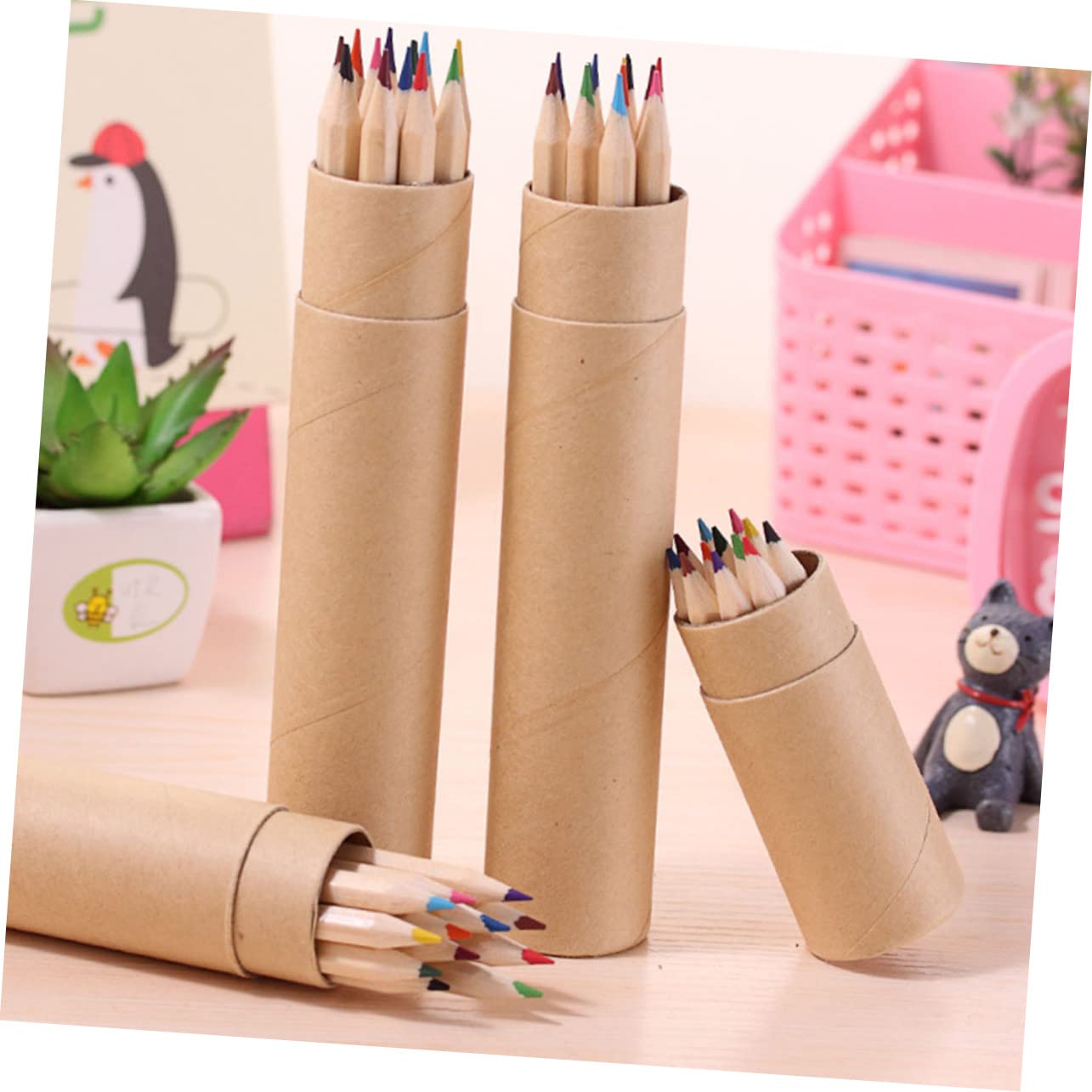 Anneome 24-Piece Colored Pencils Set - Professional Art Drawing & Coloring Pencils for Kids & Adults - Vibrant Wooden Pencils for Sketching, Shading, Doodling & School Projects