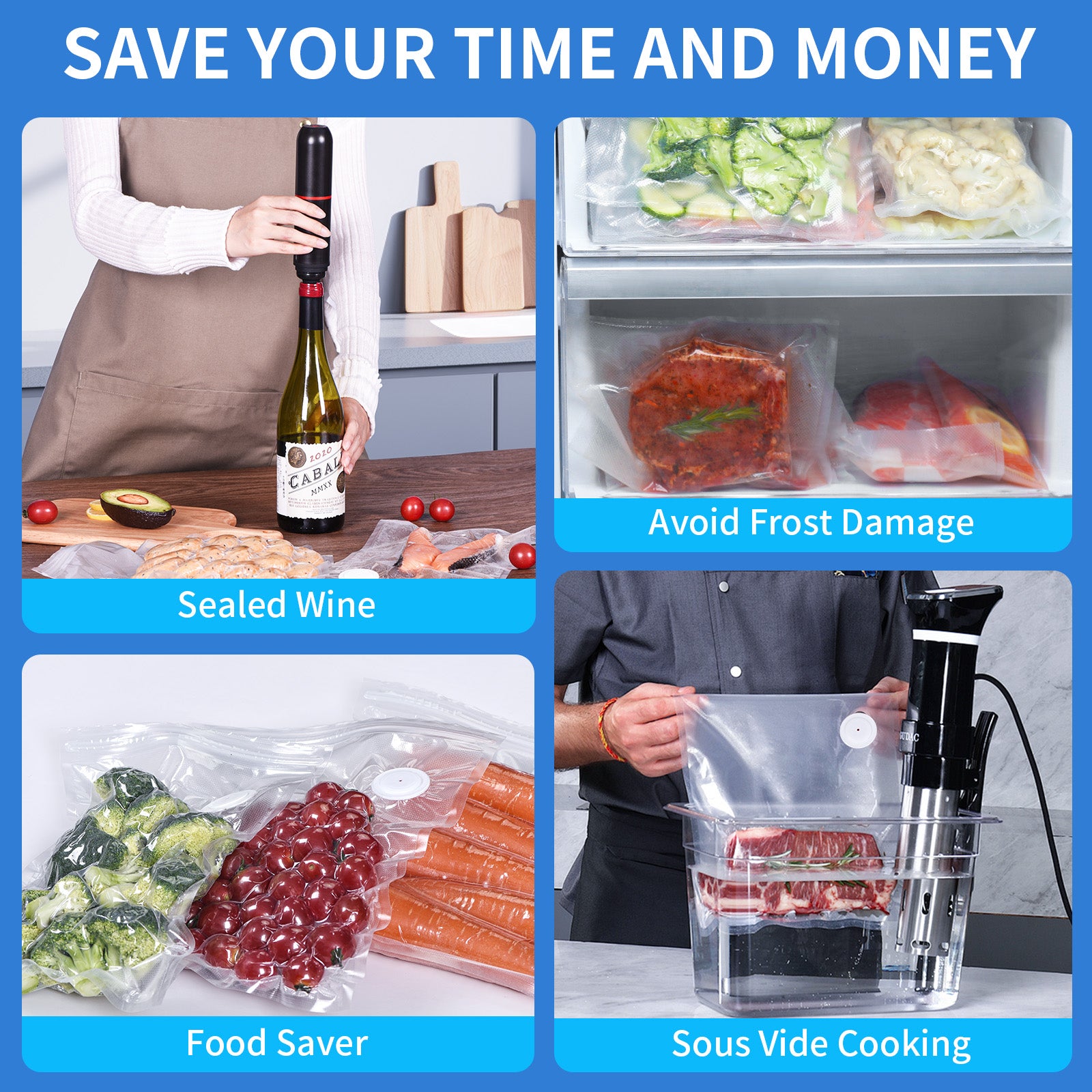 Portable Handheld Vacuum Sealer for Food Storage - Compact & Lightweight (Black) | Perfect for Kitchen, Camping, Travel & Meal Prep