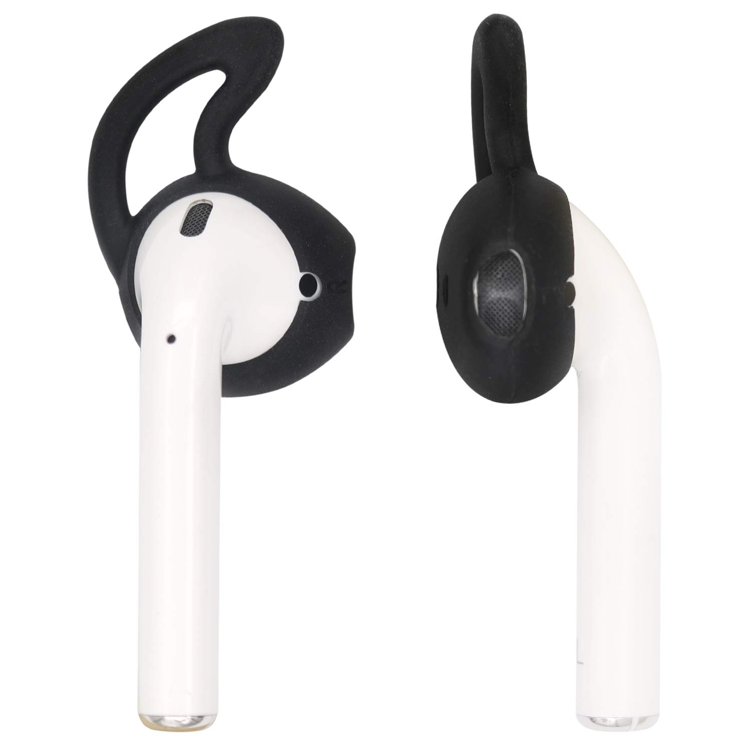 Anti-Slip Silicone Ear Tips for AirPods 1 & 2 - 3 Pairs (White/Black/Green) - Perfect for Sports & Workouts