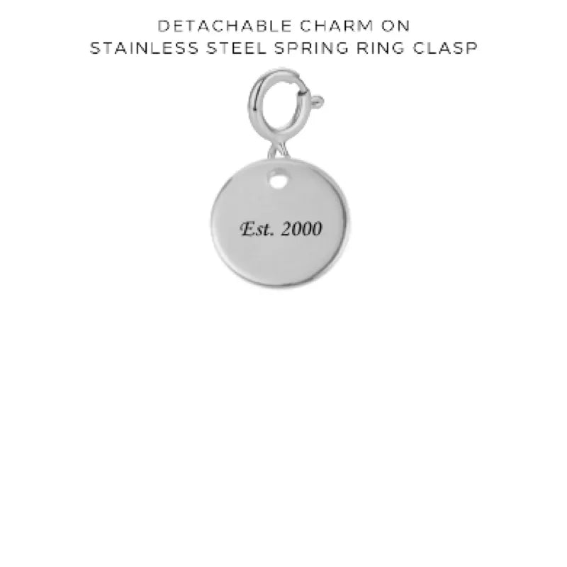 Personalized Engraved Charms with Detachable Clasp - Custom Name Jewelry Gift for Women - Perfect for Necklaces, Bracelets & Keychains - $10.00