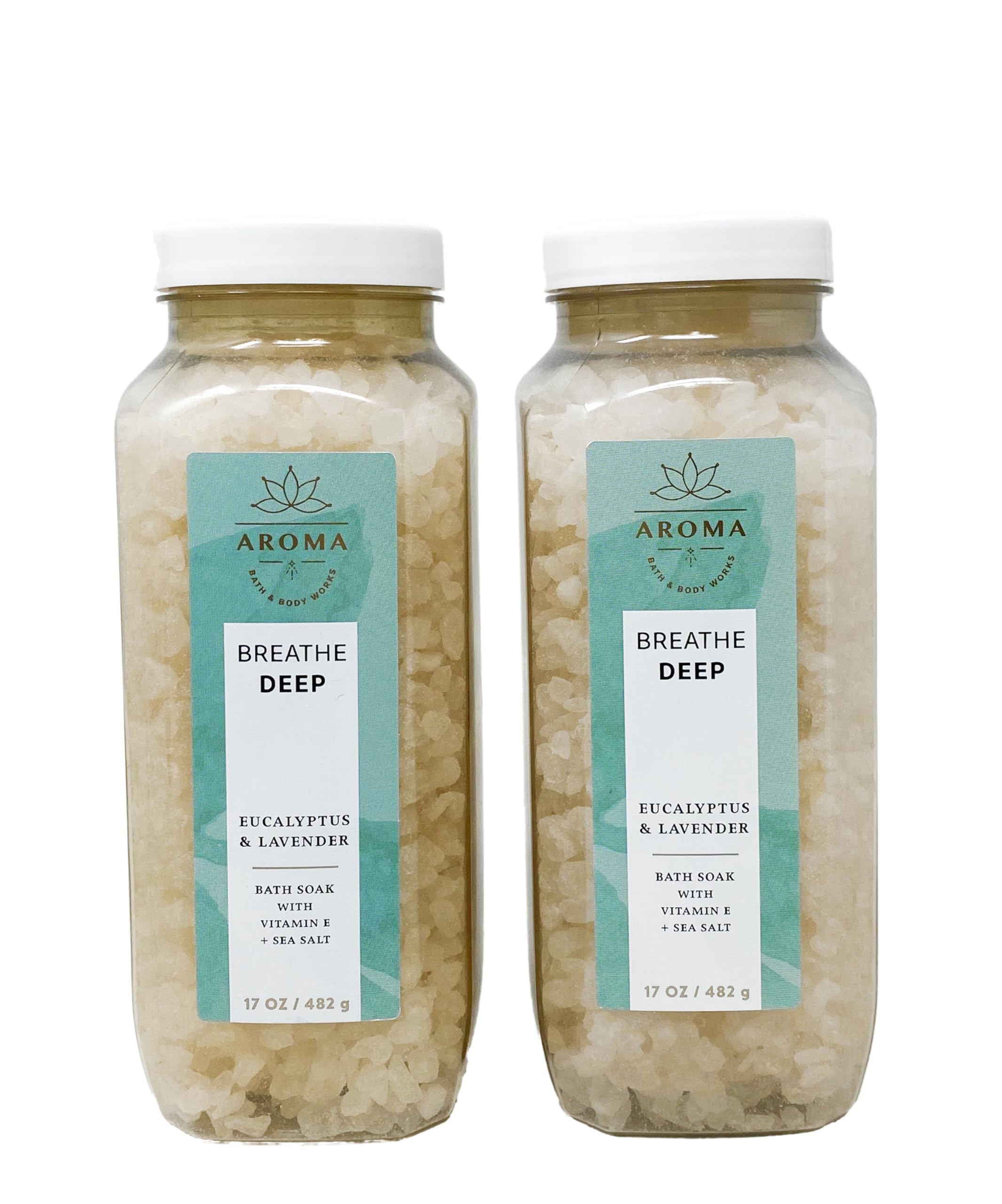 Bath and Body Works Aroma Breathe Deep Eucalyptus & Lavender Bath Soak - Pack of 2 - Relaxing Essential Oil Scented Soak for Stress Relief & Better Sleep - Perfect for Spa Nights & Self-Care Routines
