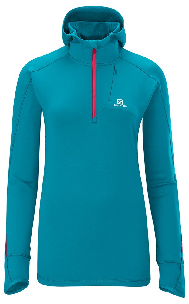 Salomon Women's Swift Midlayer Hoodie - Lightweight Fleece Jacket for Hiking & Outdoor Activities - Water-Resistant Winter Running Hoodie for Women
