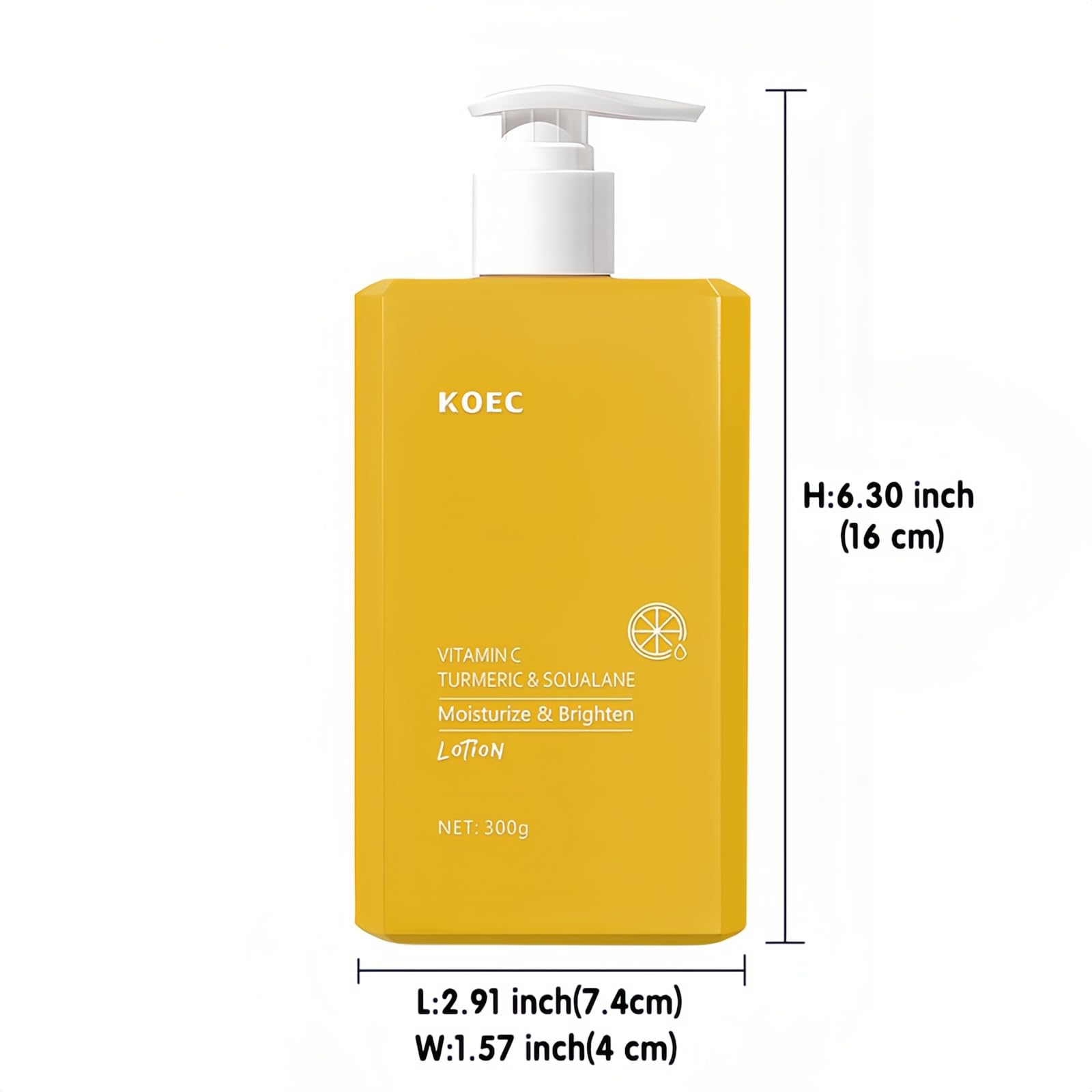 Turmeric & Vitamin C Body Lotion - 300ml Firming & Moisturizing Cream for Glowing Skin | 24-Hour Hydration, Non-Sticky Formula | Perfect for Daily Skincare Routine & Post-Workout Recovery