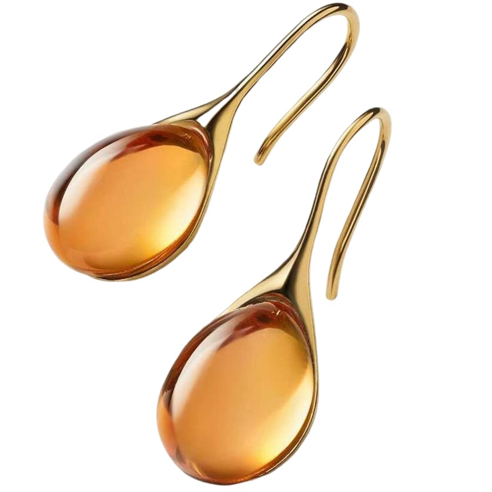 Silver & Gold Plated Water Drop Crystal Hoop Earrings for Women - Elegant Dangle Drop Earrings for Party, Wedding & Everyday Wear