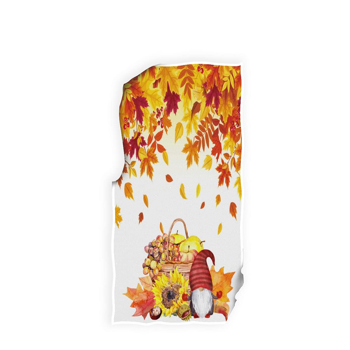 SUABO Autumn Pumpkin Towel Gnomes - Farmhouse Hand Towels & Bath Decor - Ultra Soft 30x15 Inch Face Towels for Bathroom, Kitchen, Fall Home Decor - Perfect for Thanksgiving, Halloween, and Cozy Farmhouse Style