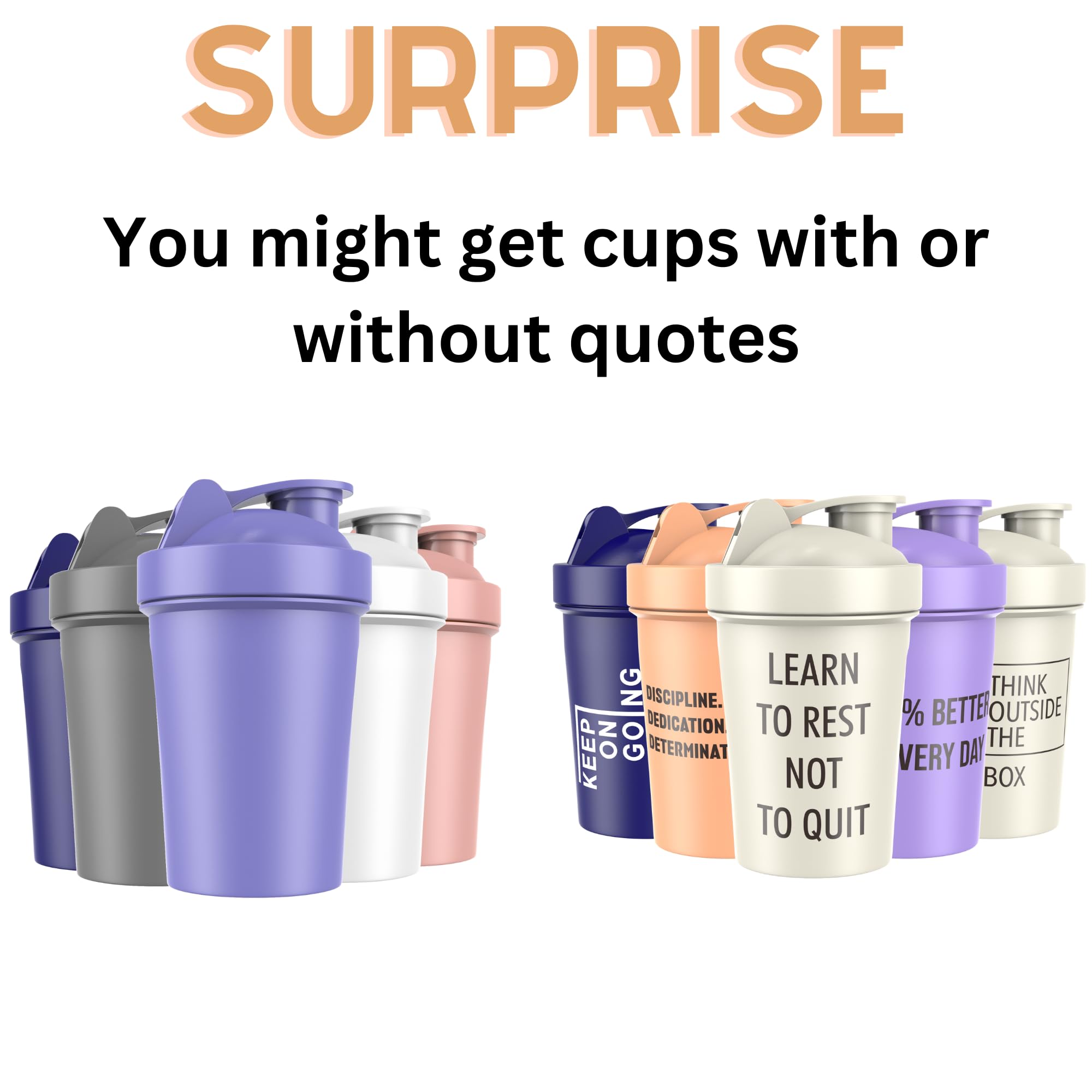 5 Pack 20oz Protein Shaker Bottles for Protein Mixes & Workout Drinks - BPA Free, Dishwasher Safe, Leak-Proof Shaker Cups - Perfect for Gym, Fitness, Post-Workout Recovery & Meal Replacement Shakes