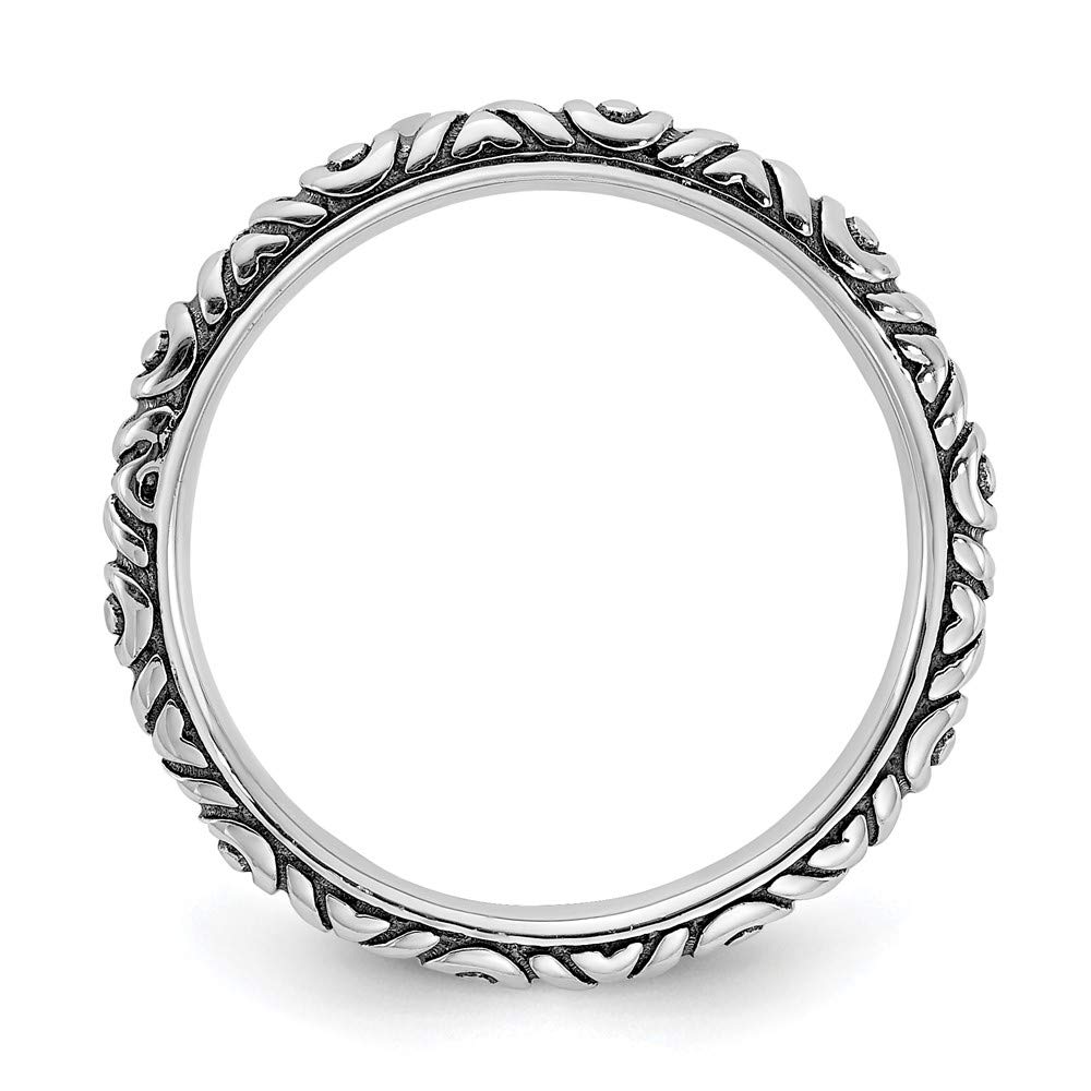 Sterling Silver XOXO Stackable Band for Everyday Wear