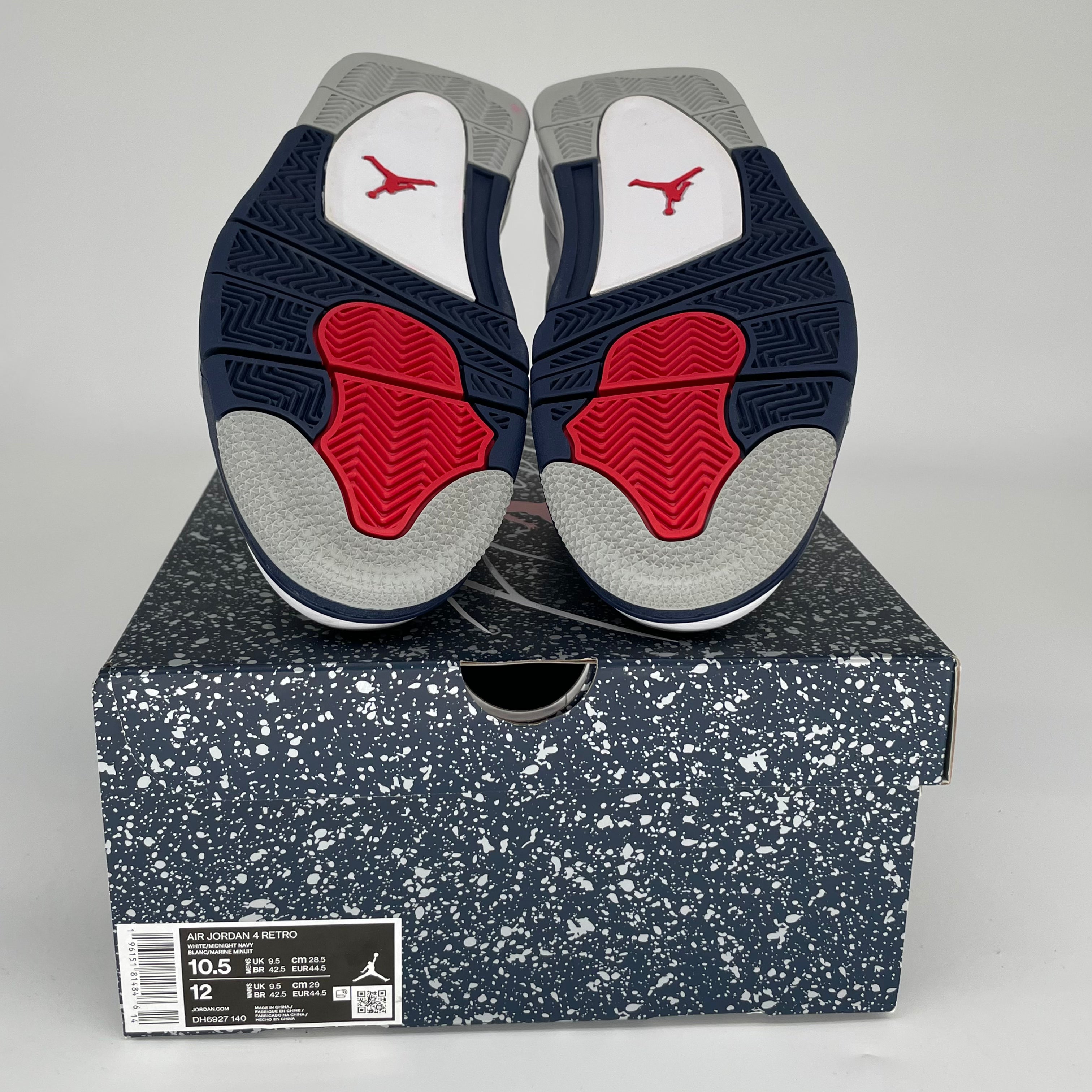 Air Jordan 4 Retro Midnight Navy Men's Basketball Shoes Size 10.5 - DH6927-140 | Official Nike Sneakers for Streetwear & Basketball Games