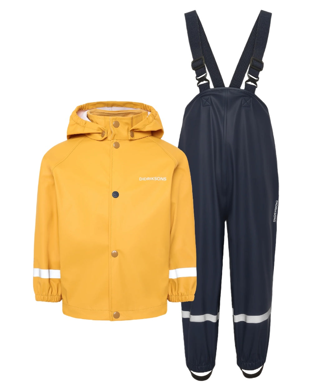 Didriksons Kids Waterproof Rain Jacket and Pants Set - Lightweight & Breathable for Outdoor Play, Hiking, and School - Boys & Girls Rainwear