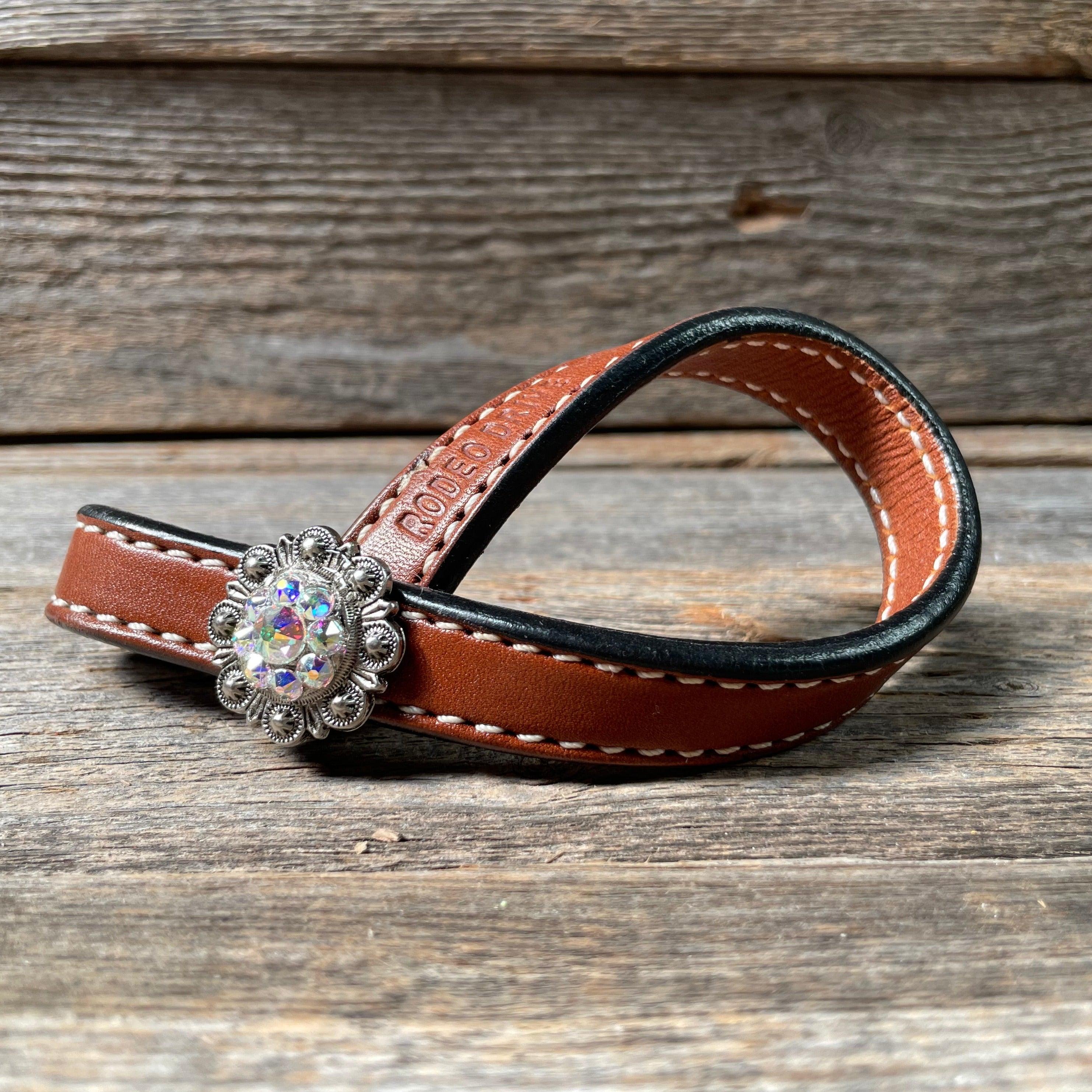 Natural Crystal Medium Oil Rustic Tie Down Keepers - Durable Leather Straps for Horse Tack, Western Saddles & Equestrian Gear | Perfect for Ranch Work, Trail Riding & Stable Organization