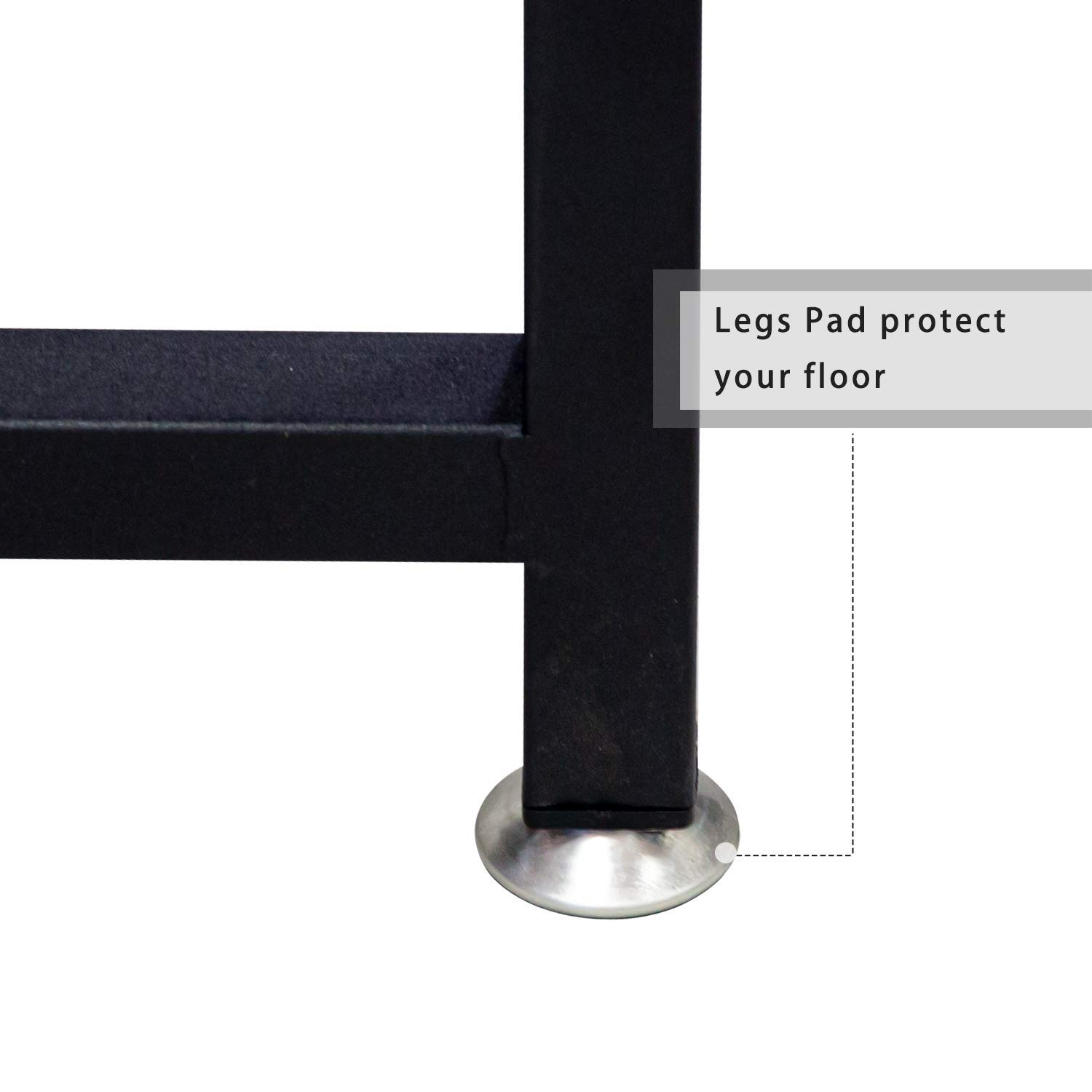 Black U-Shaped Steel Leg Office Desk with Bookshelf - Simple & Modern Computer Desk for Home Office, Study, Living Room & Bedroom - Perfect for Working, Reading & Writing