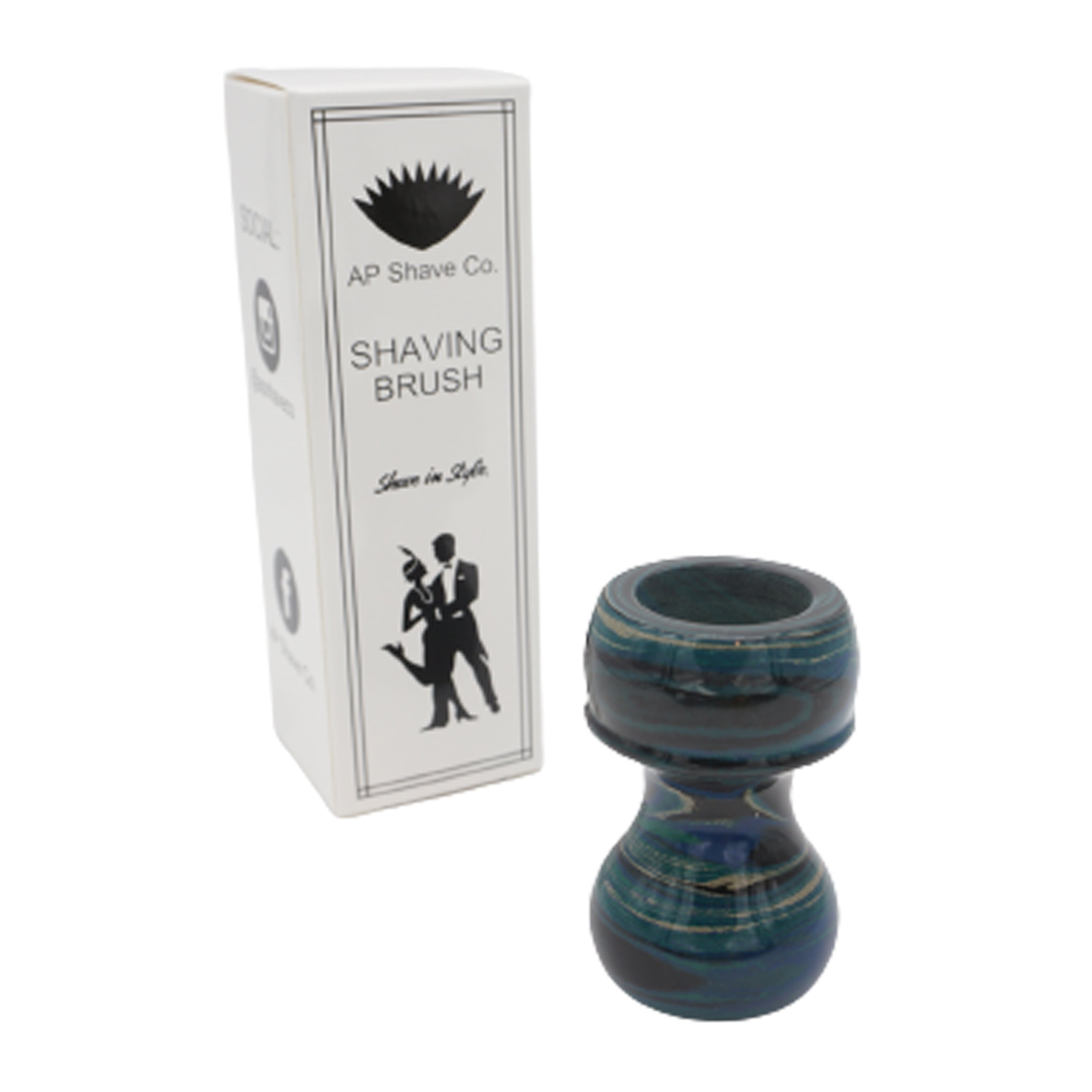 Premium Handcrafted Ebonite Shaving Brush Handle for Wet Shaving - Fits 24mm & 26mm Knots - Perfect for Travel, Grooming Kits & Luxury Bathroom Essentials