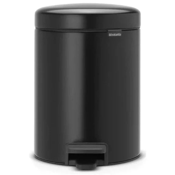5L NEWICON Stainless Steel Pedal Trash Can - Touch-Free Foot Operated Garbage Bin for Kitchen, Bathroom, Office & Home Use