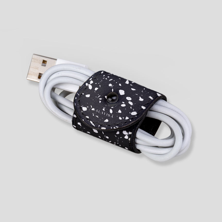 Black Coffee Terrazzo Eco-Friendly Phone Case with Cord - Stylish & Protective Cover for iPhone, Samsung, and More - Perfect for Travel, Work, and Everyday Use