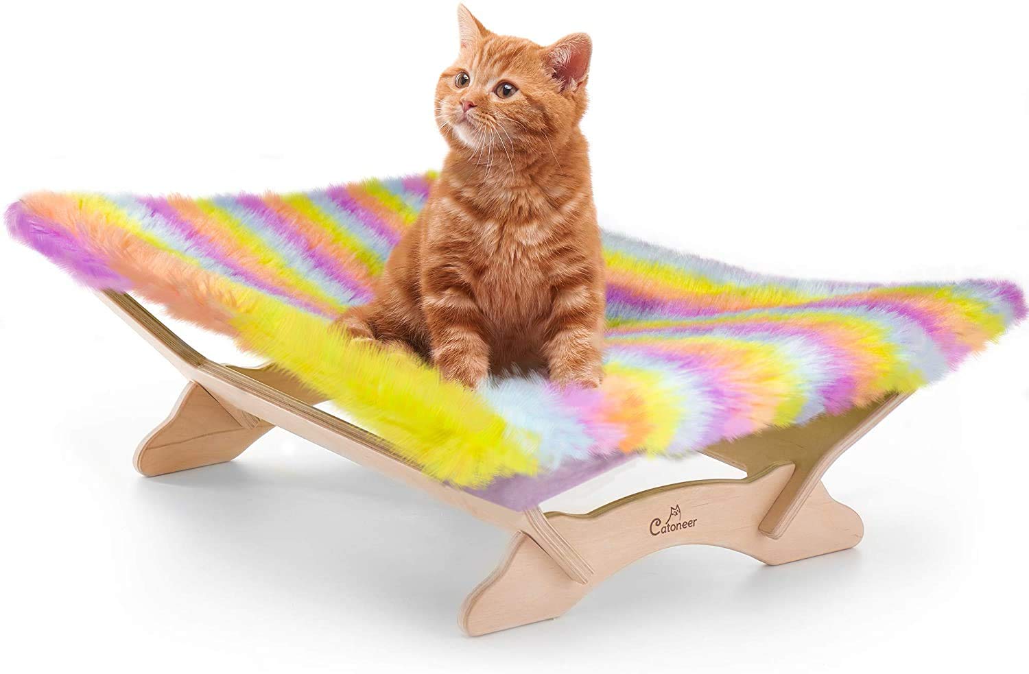 **Cozy Cat Hammock & Pet Bed Frame - Comfortable Small Dog Bed & Pet Pad - Perfect Gift for Cat Lovers - Ideal for Indoor Lounging & Window Perching (Joy Vibe)**