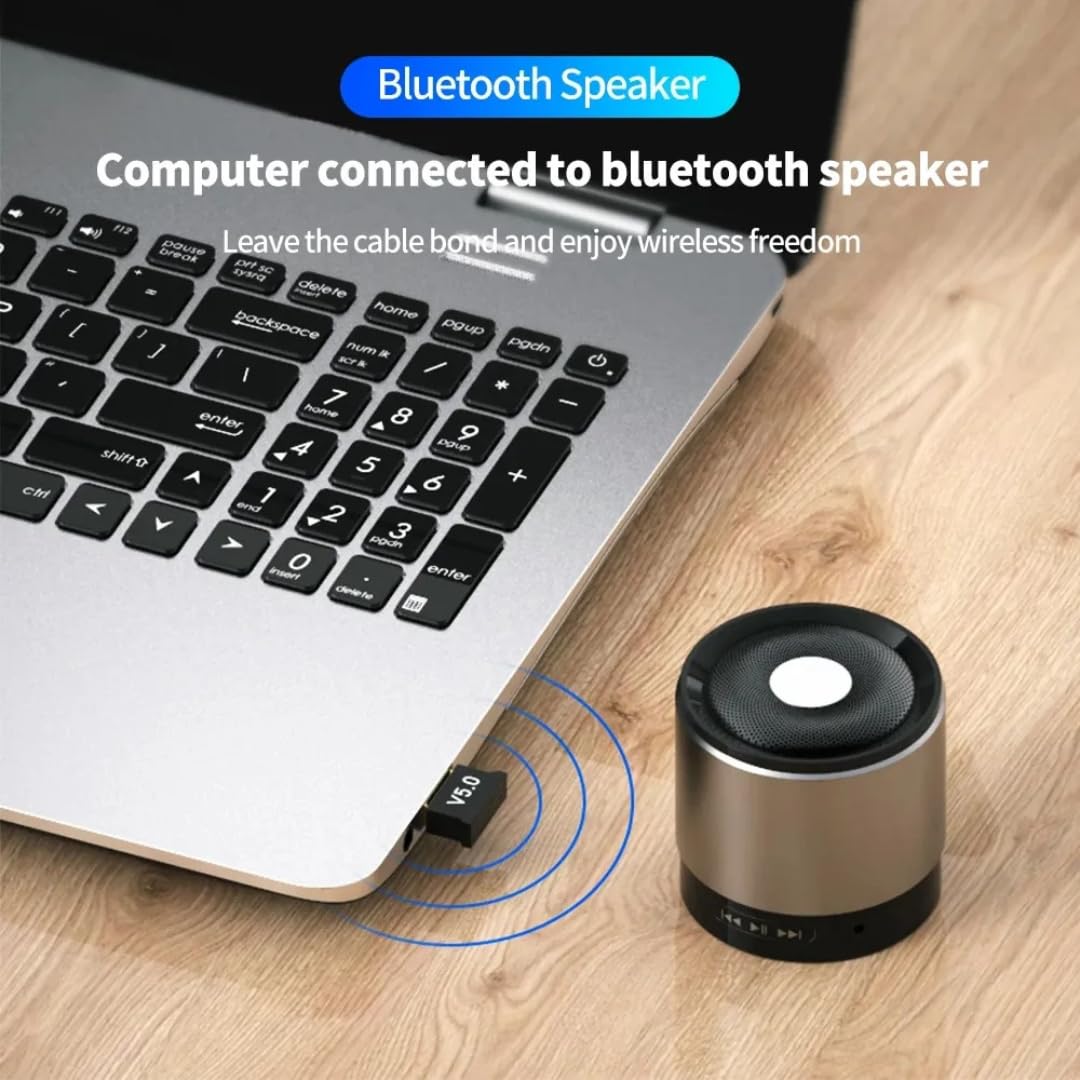 Nano USB Bluetooth 5.0 Adapter for PC - Wireless Dongle for Keyboard, Mouse, Gaming