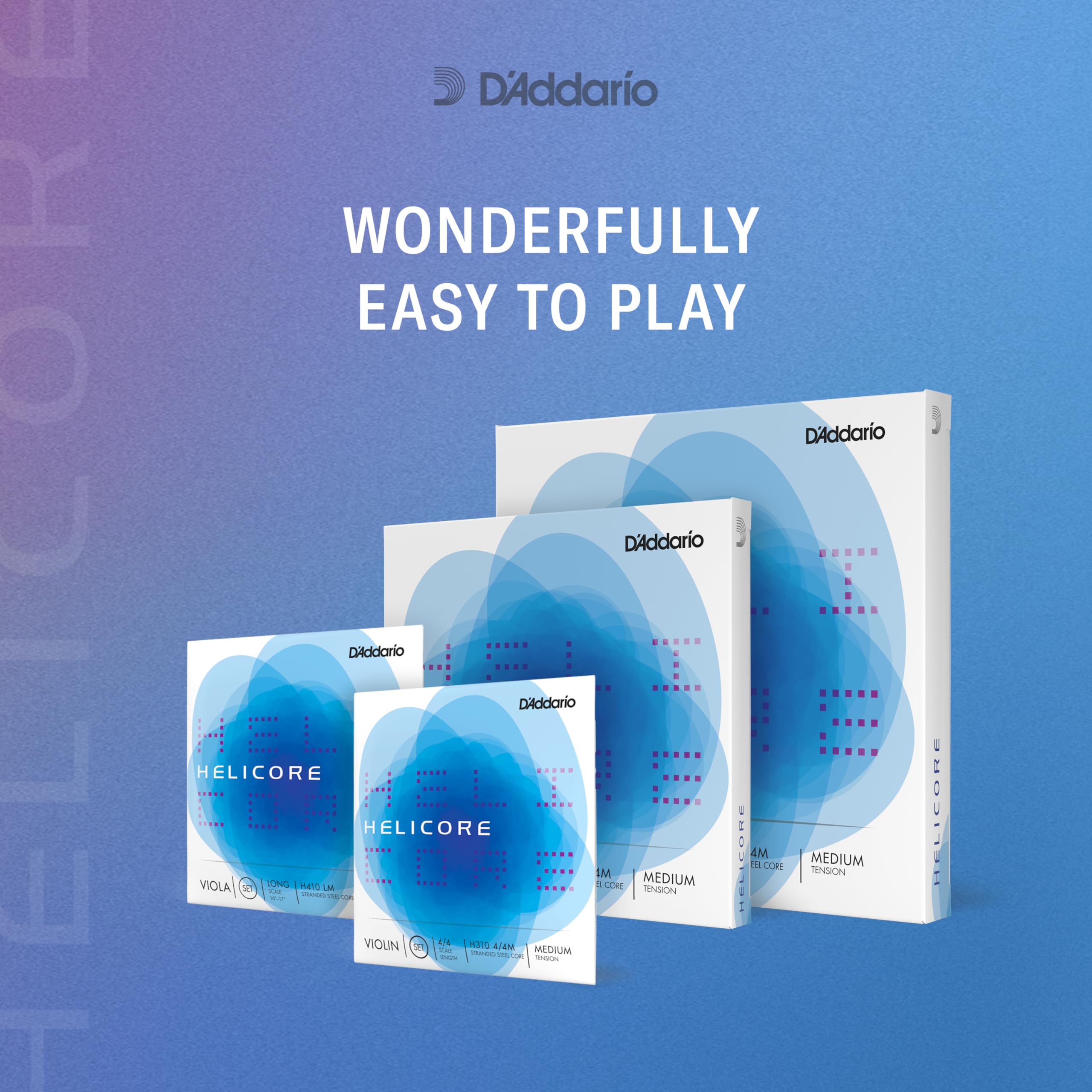 D'Addario Helicore Hybrid Bass String Set - 1/2 Scale, Medium Tension for Upright Bass - Perfect for Jazz, Orchestral & Studio Performances