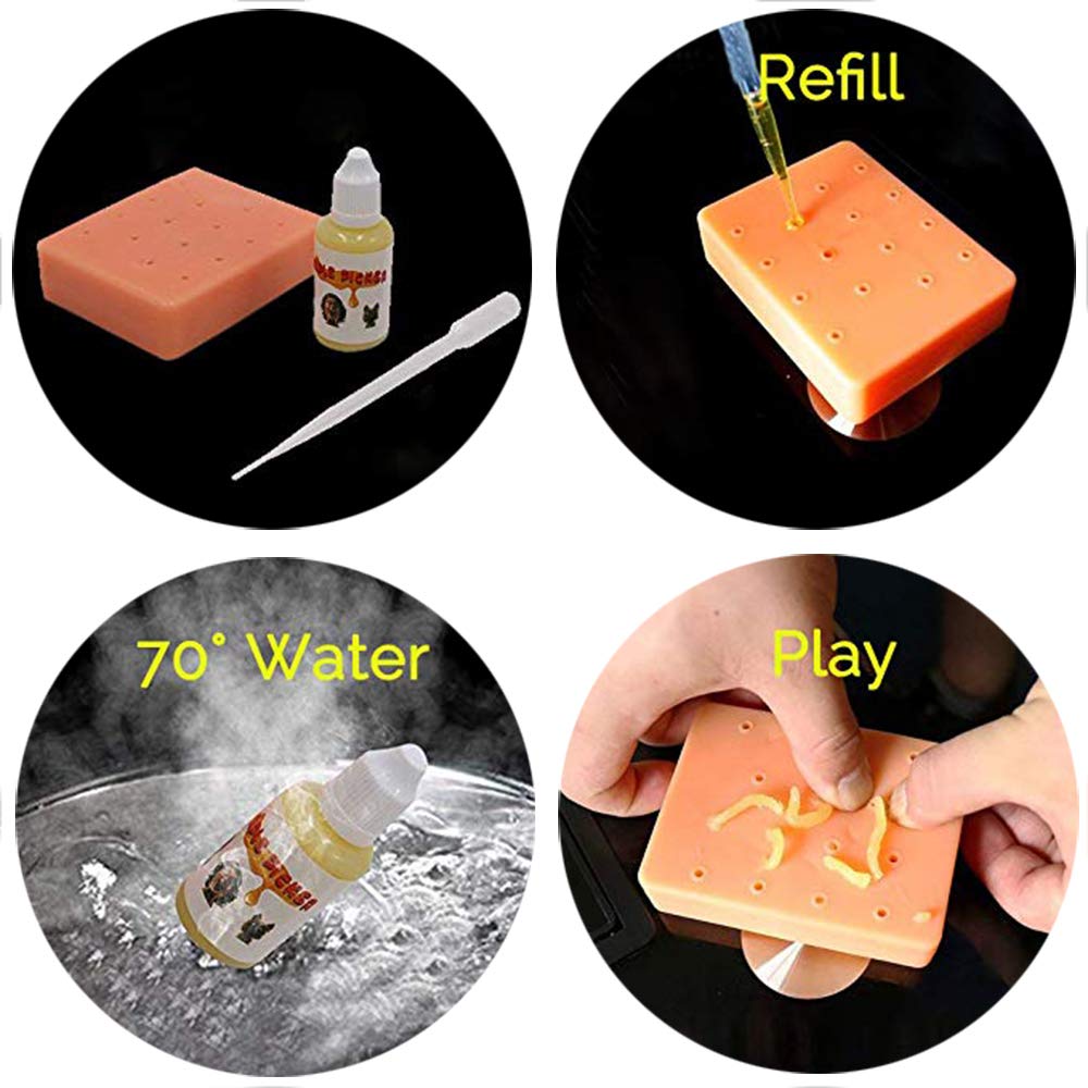 Pimple Popping Toy Refill - Squeeze Acne Stress Relief Game, Funny Peach Pimple Popper for Anxiety Relief | Stop Picking Your Face | Perfect for Stress Management & Sensory Play at Home or Office