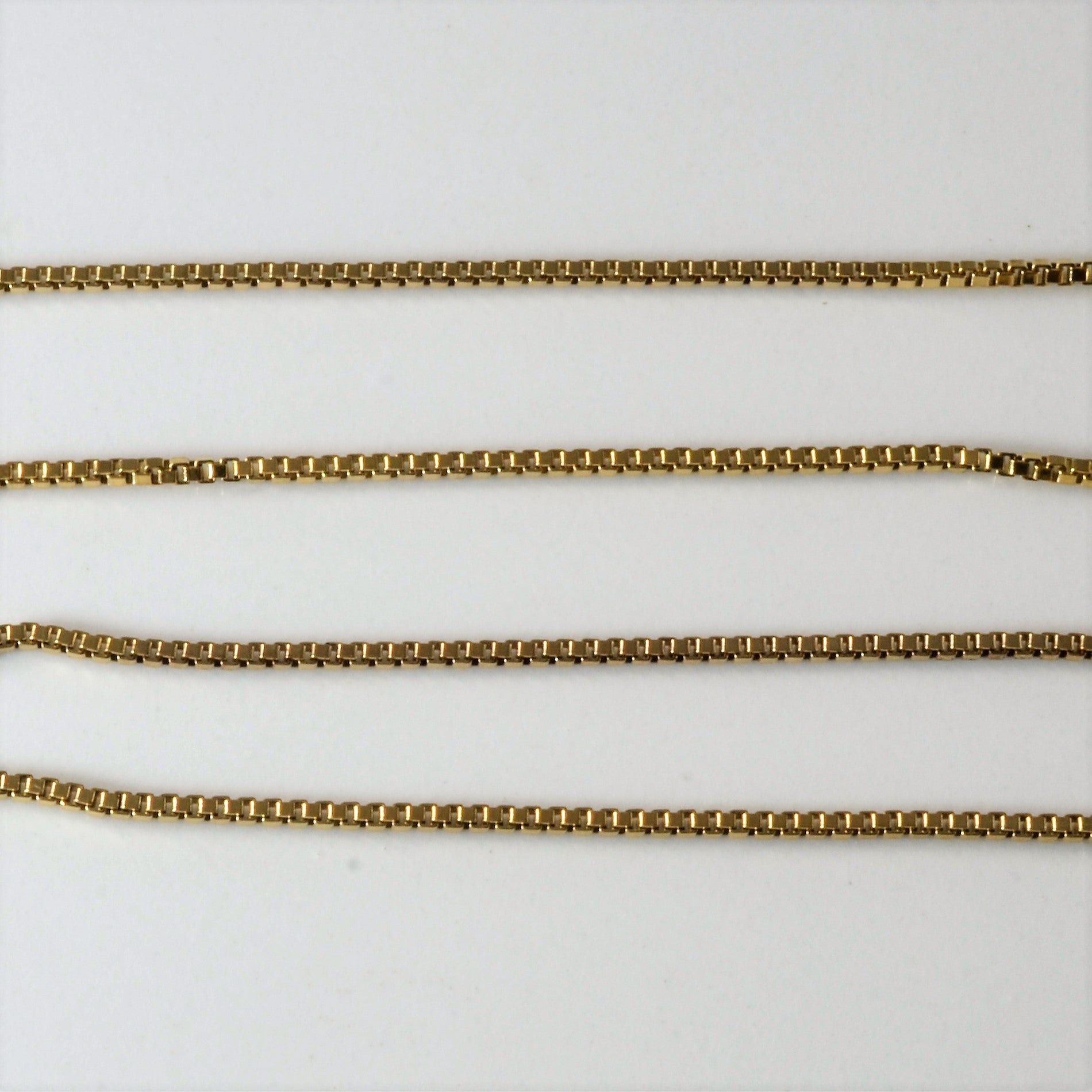 10K Yellow Gold Box Chain Necklace for Women - 14 Inch Dainty & Elegant Jewelry Gift for Her - Perfect for Everyday Wear, Special Occasions & Layering
