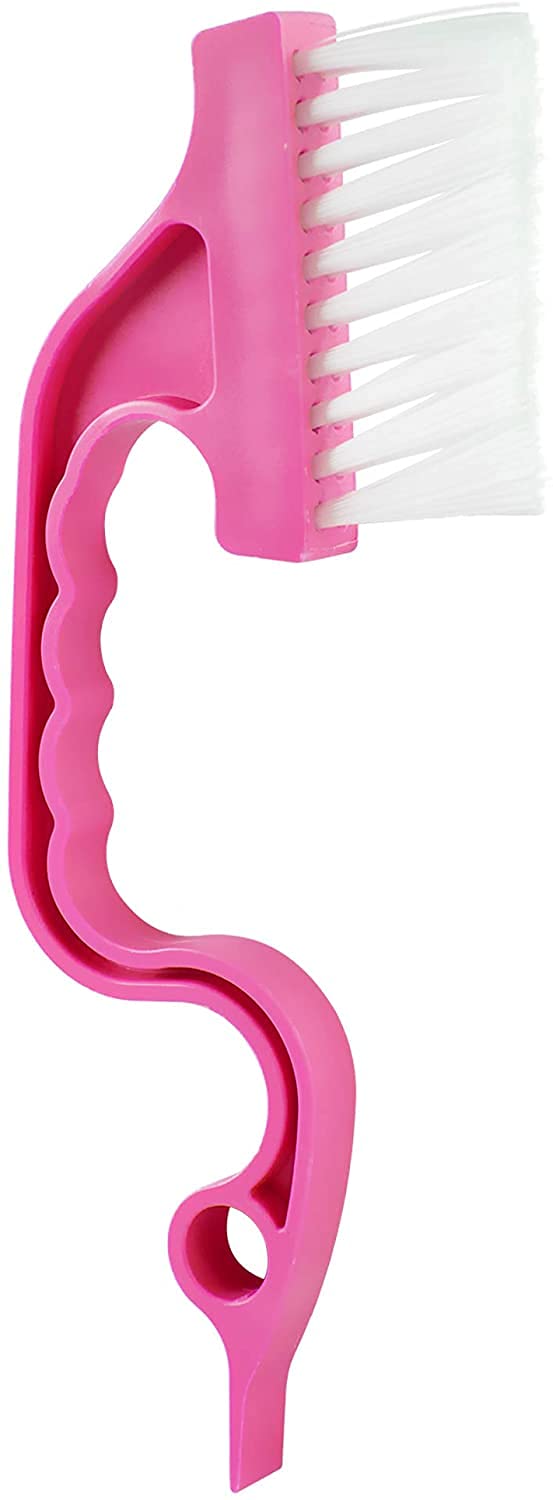 Handheld Gap Cleaning Brush for Doors, Windows, Kitchen & Bathroom - Pink