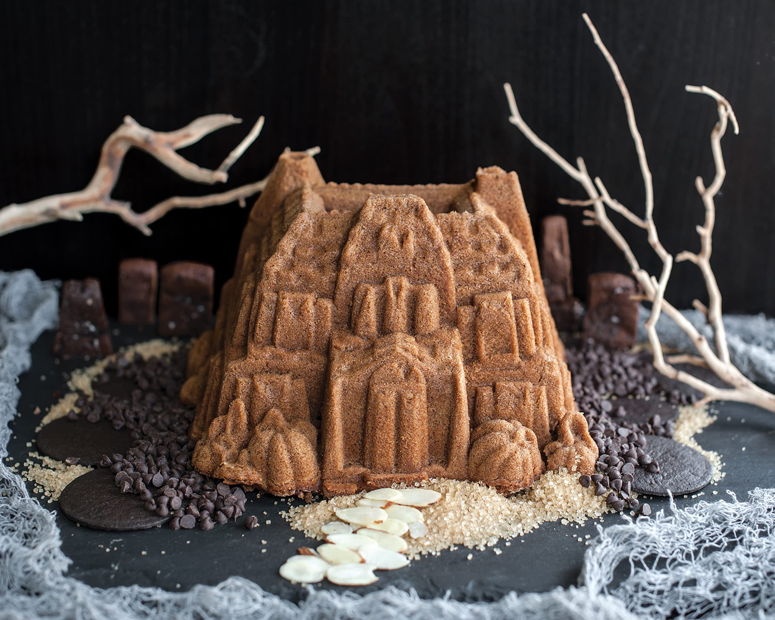 Nordic Ware Haunted Manor Bundt Pan - Halloween Cake Mold for Spooky Baking | Perfect for Halloween Parties, Themed Desserts, and Seasonal Treats