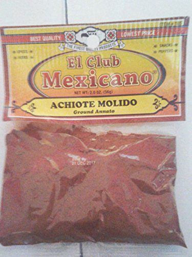 **Premium Achiote Molido (Annatto Powder) - 2 Oz | Natural Food Coloring & Seasoning for Latin, Caribbean & Filipino Cuisine | Perfect for Rice, Stews, Meats & Marinades**