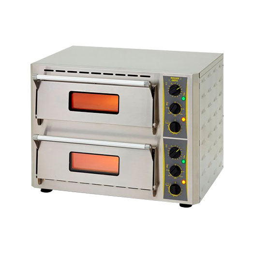 Equipex PZ430D Commercial Countertop Pizza Oven - 2 Deck Electric Oven, 208-240V 7200W for Restaurants & Pizzerias - Perfect for Fast Cooking, Baking & Food Service Businesses