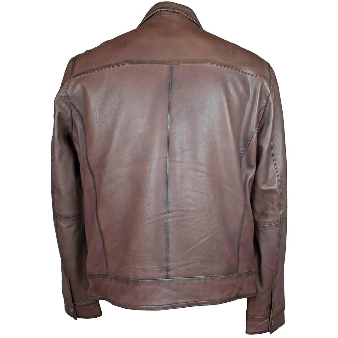BOL Men's Quantum Classic Zip-Up Leather Jacket - Stylish & Durable Biker Jacket for Casual Wear, Motorcycle Riding & Outdoor Adventures