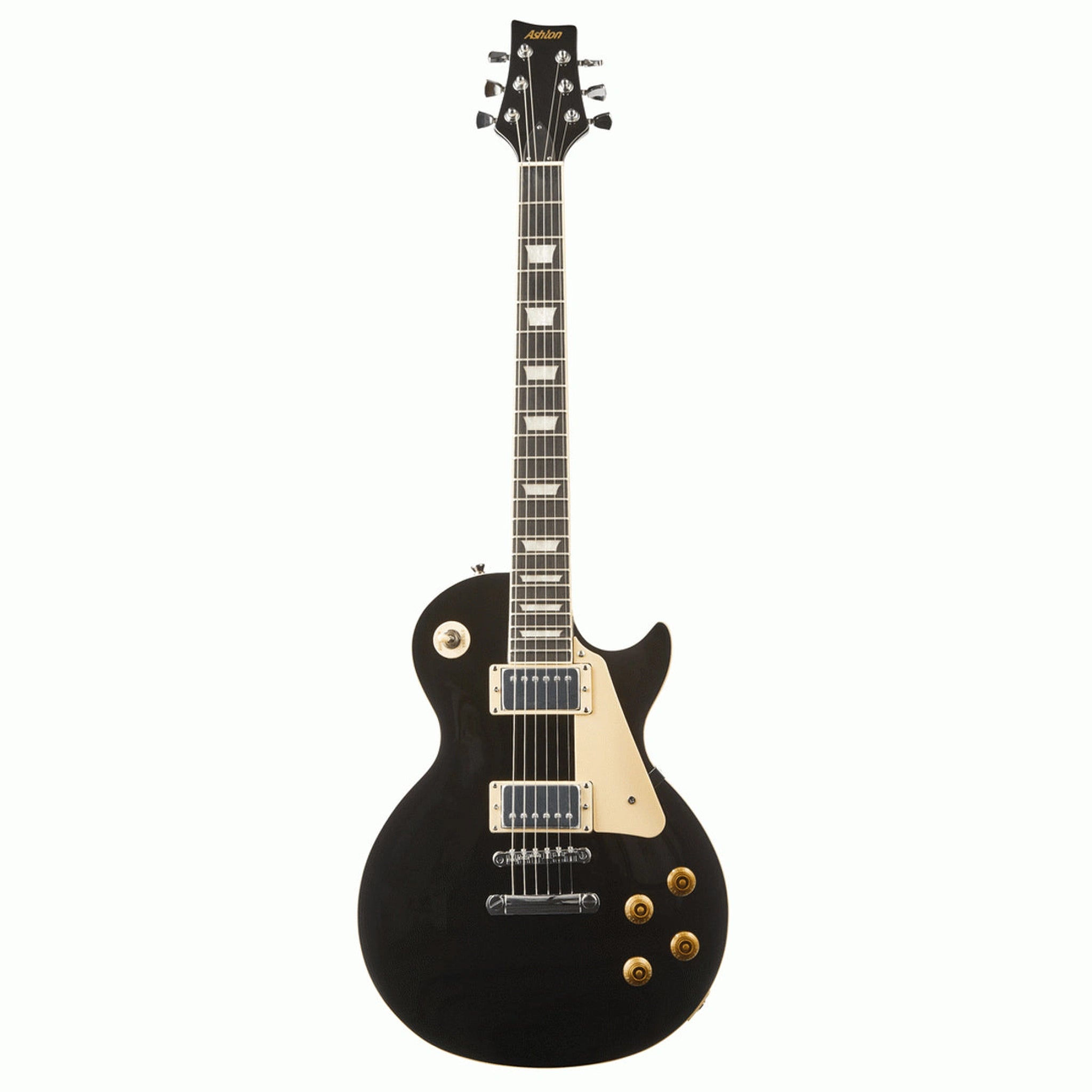 Ashton AGL343BK LP Shape Electric Guitar - Solid Body, Mahogany, Black Finish | Perfect for Rock, Blues & Stage Performances