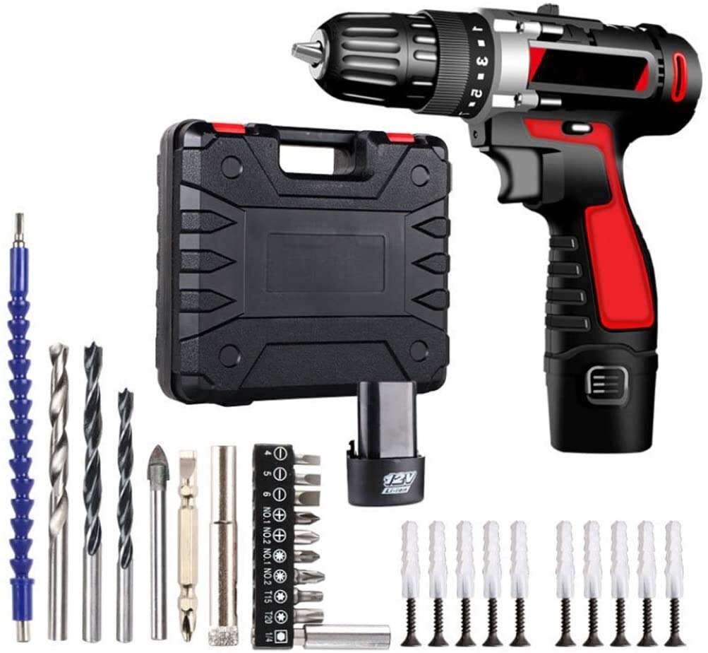 Rechargeable Cordless Electric Screwdriver Kit with Lithium-Ion Battery & Storage Case - Powerful Hand Drill for Home DIY, Furniture Assembly, and Repair Projects