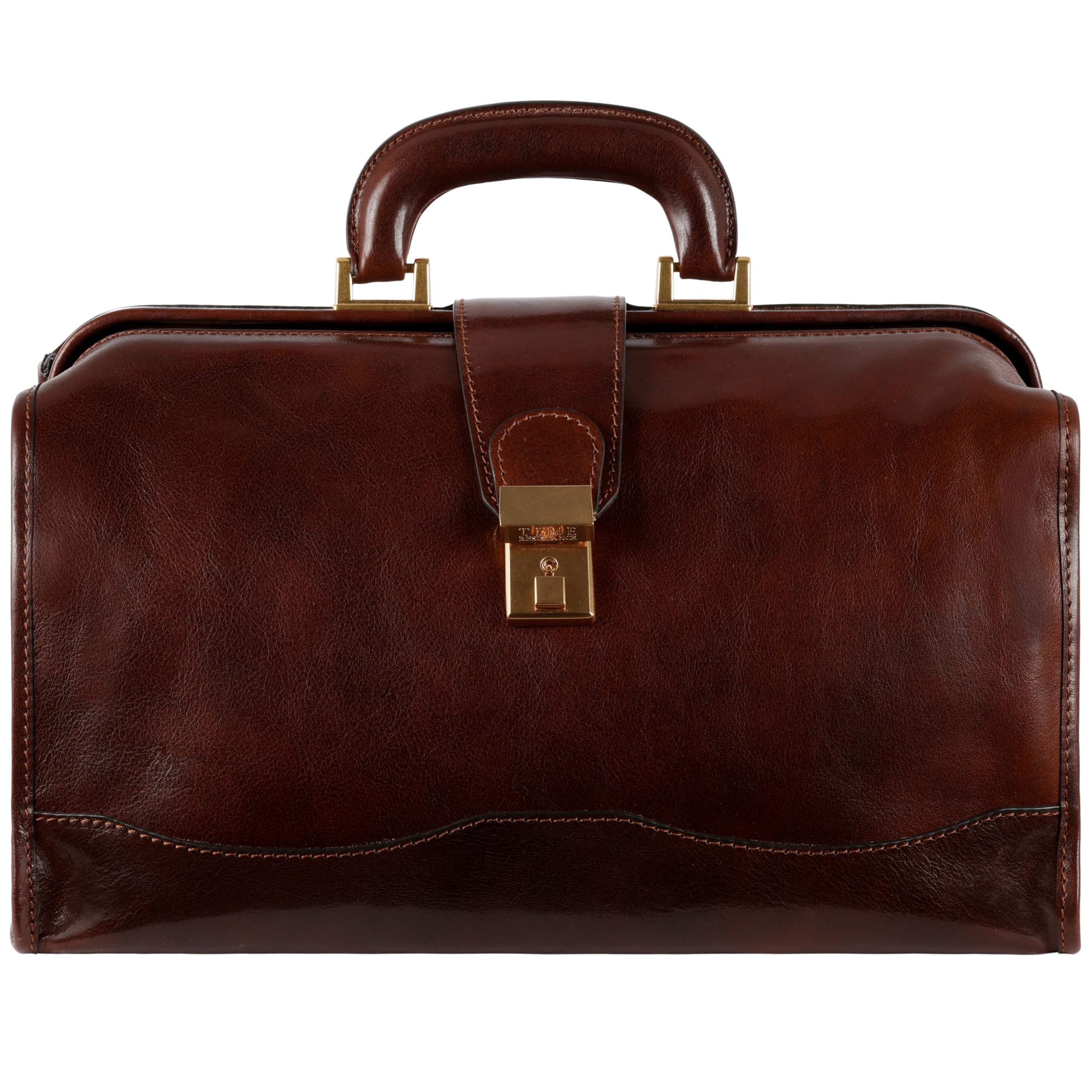 Premium Vintage Italian Leather Doctor Bag - Handmade Genuine Leather Medical Bag for Professionals - Classic Briefcase & Stylish Handbag for Work, Travel & Everyday Use