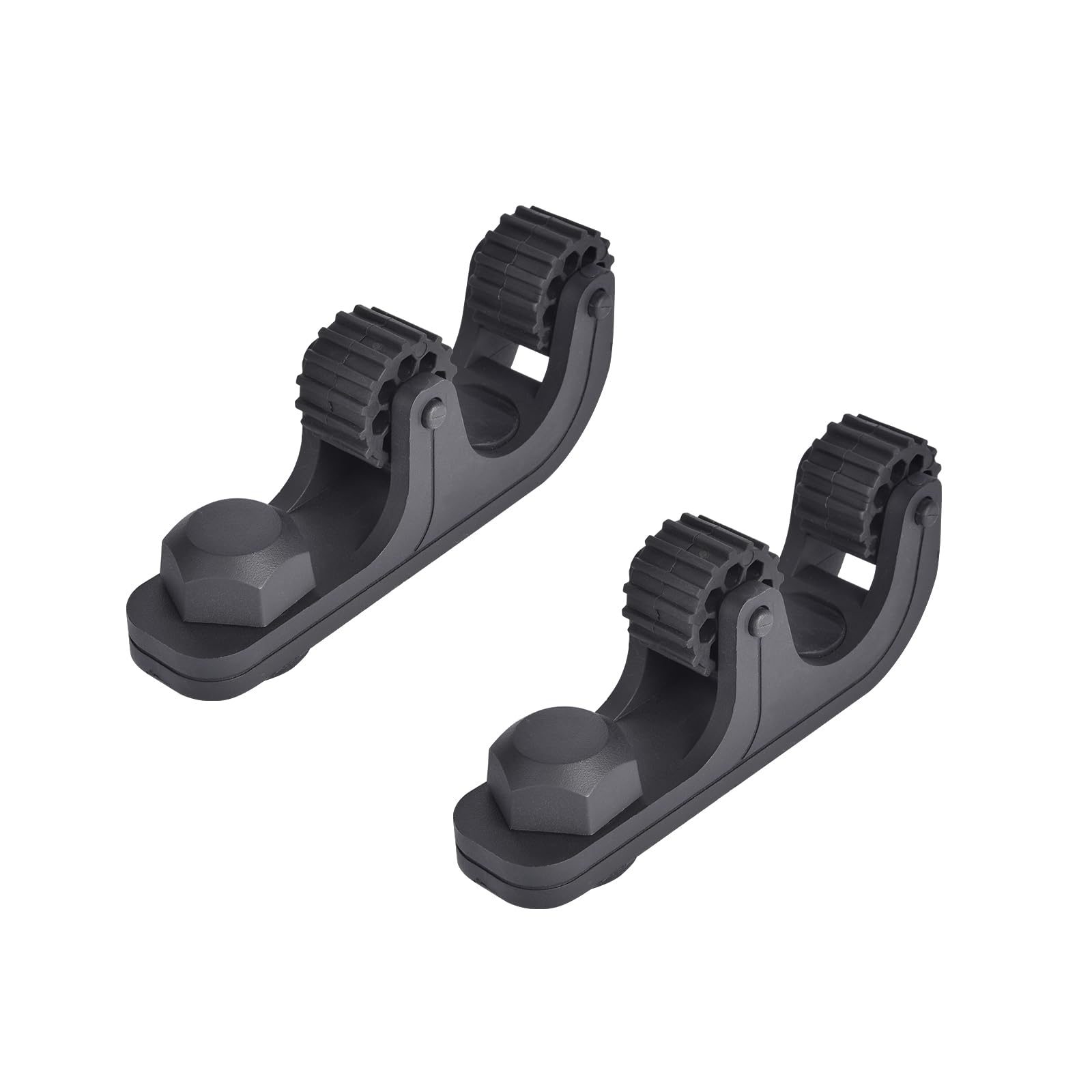 2-Piece Kayak Paddle Holder - Adjustable Track Mount Accessories for Fishing & Kayaking | Secure Storage Solution for Kayaks, Canoes & Paddle Boards | Durable Black Design for Outdoor Water Sports