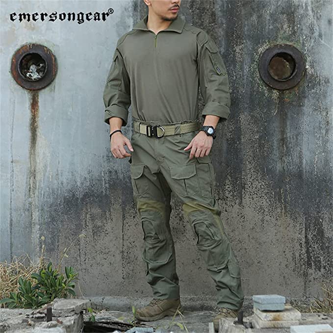 EMERSONGEAR Gen3 Military Uniform - Tactical Airsoft & Paintball Combat BDU Pants & Shirt Set with Knee Pads | Perfect for Outdoor Training, Airsoft Battles & Tactical Missions