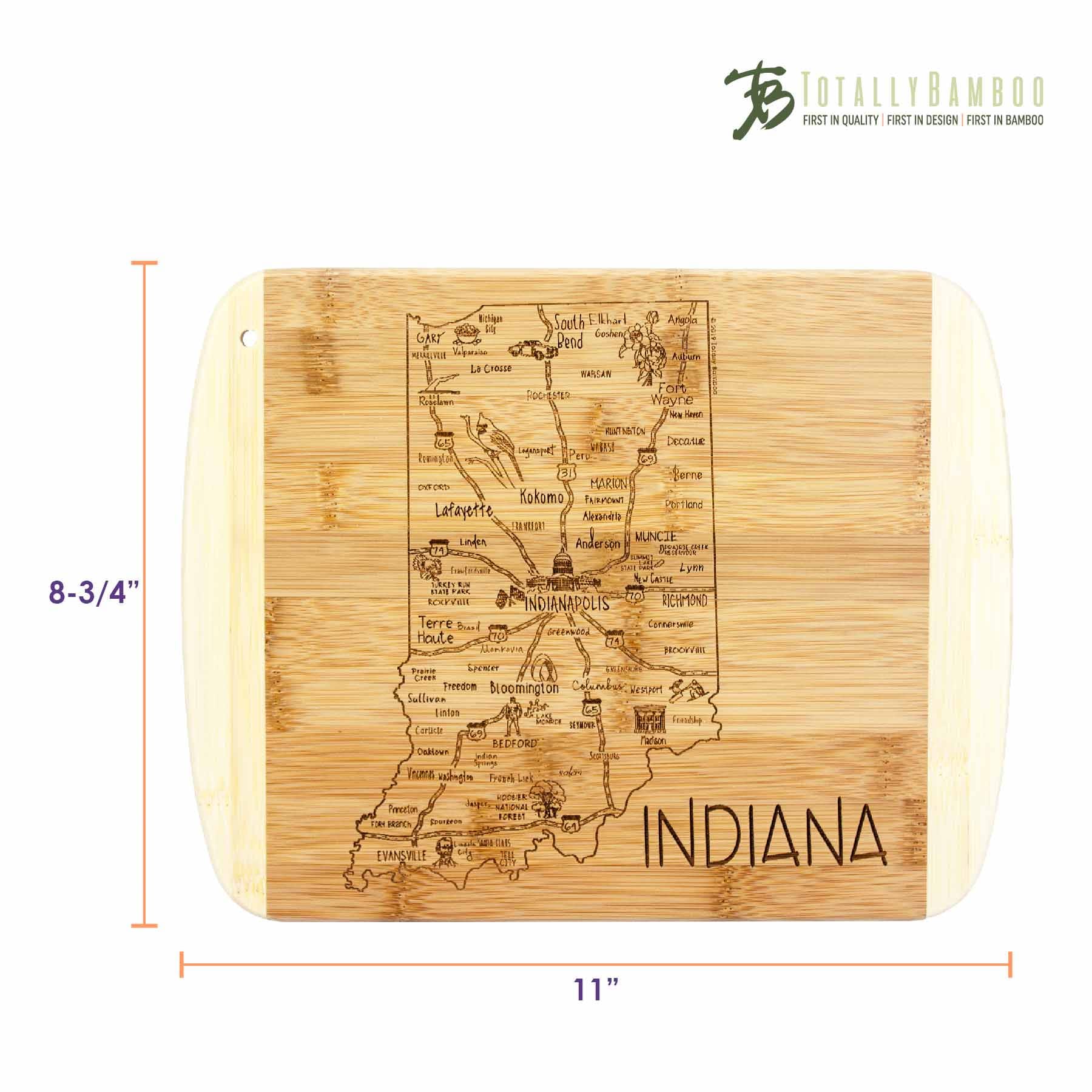 Premium Indiana Wood Cutting Board - 11 x 8.75 Inch Kitchen Chopping Board for Meat, Vegetables & Fruits | Durable & Stylish for Home Cooking, BBQ & Gift Giving