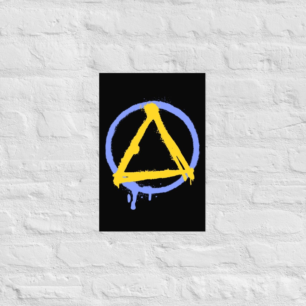 Sobriety Symbol Graffiti Poster - Vibrant Recovery Art Print for AA Meetings, Therapy Offices & Sober Living Spaces
