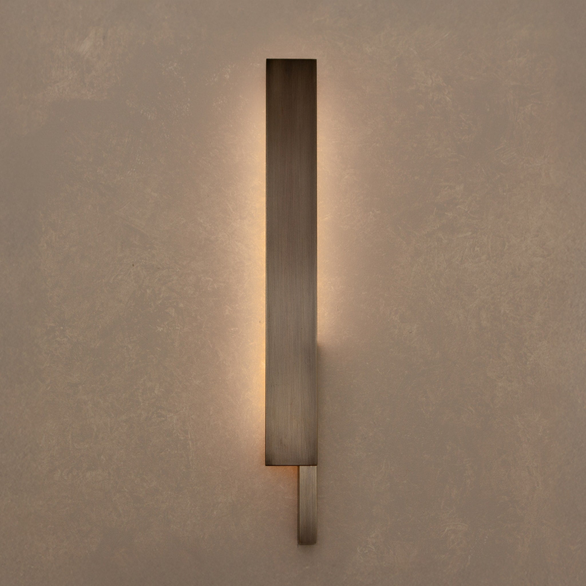 PRE ORDER BEN TOVIM DESIGN Bloc Wall Sconce - Left Side Bronze Patina Finish | Modern Wall Lighting for Living Room, Bedroom & Hallway