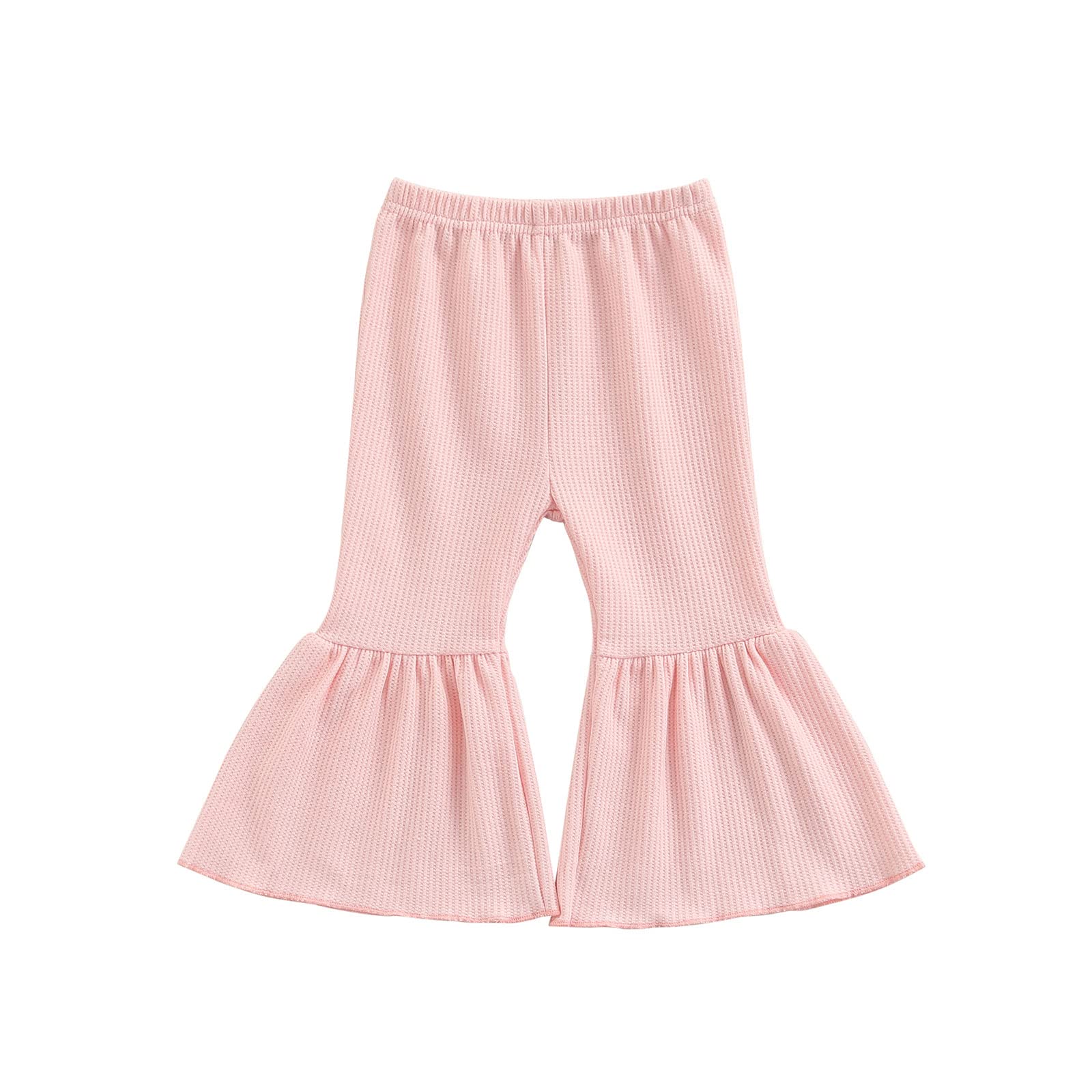 Toddler Bell Bottom Pants for Baby Girls - Soft Ruffle Leggings with Flared Design | Perfect for Playdates, Parties & Everyday Wear